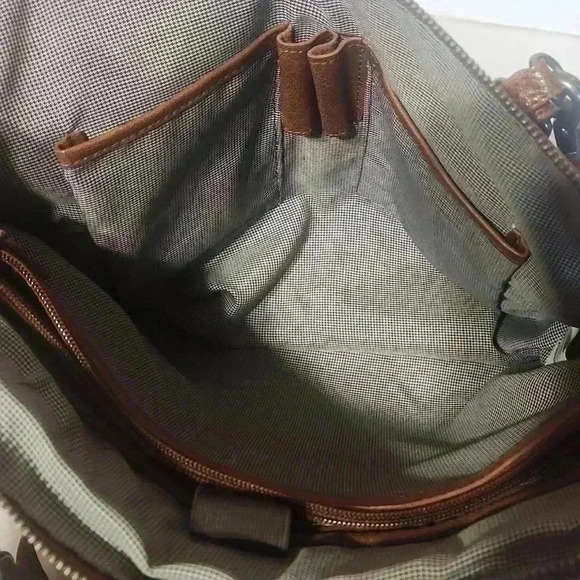 NWOT SPIKES & SPARROW Cognac brown leather textured medium shoulder bag purse - Picture 6 of 13